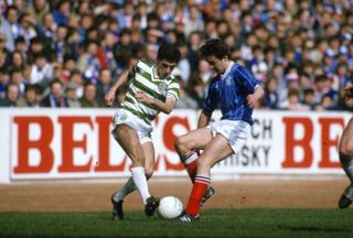 Paul McStay in action for Celtic against Rangers in 1983.