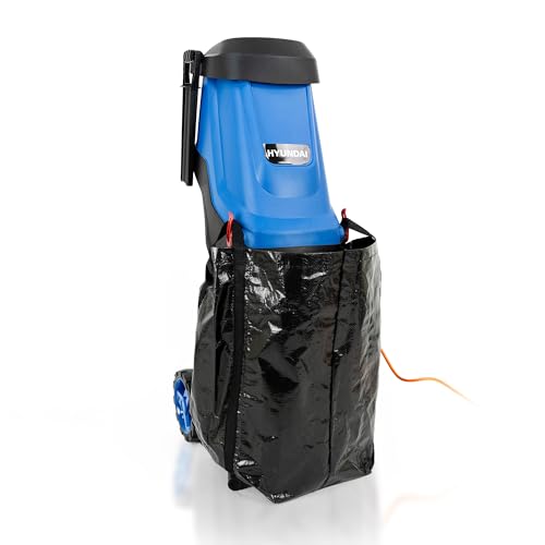 Hyundai Electric Garden Shredder 2800w 230v, 45l Collection Bag, Long 10m Power Cable, Lightweight, Portable With Large 7” (180mm) Wheels, 3 Year Warranty