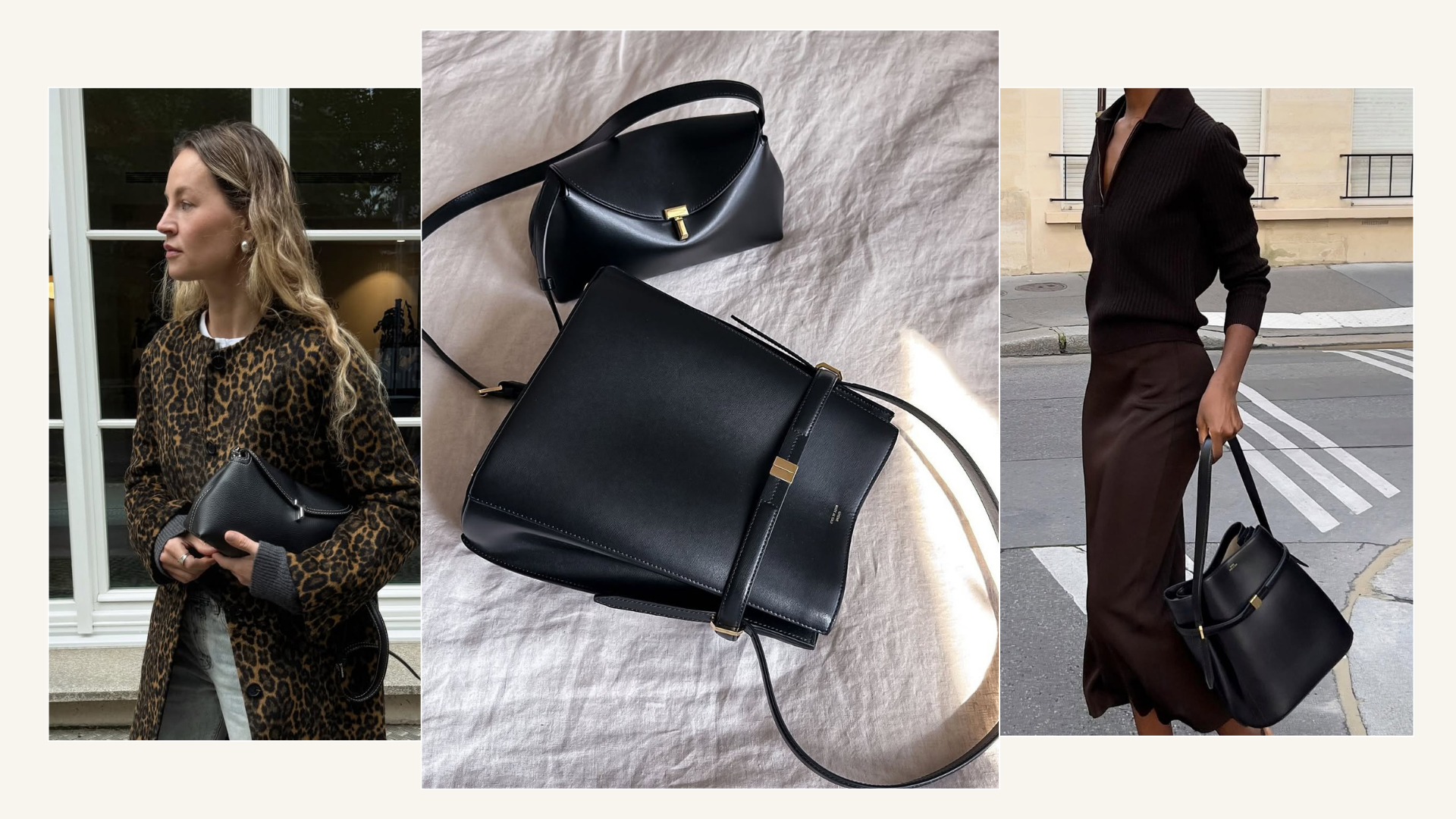 Four different styles of Toteme bags