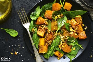 Roasted pumpkin salad with spinach and walnut, by Lilechka75. When it comes to provoking a visceral reaction, photography normally trumps illustration