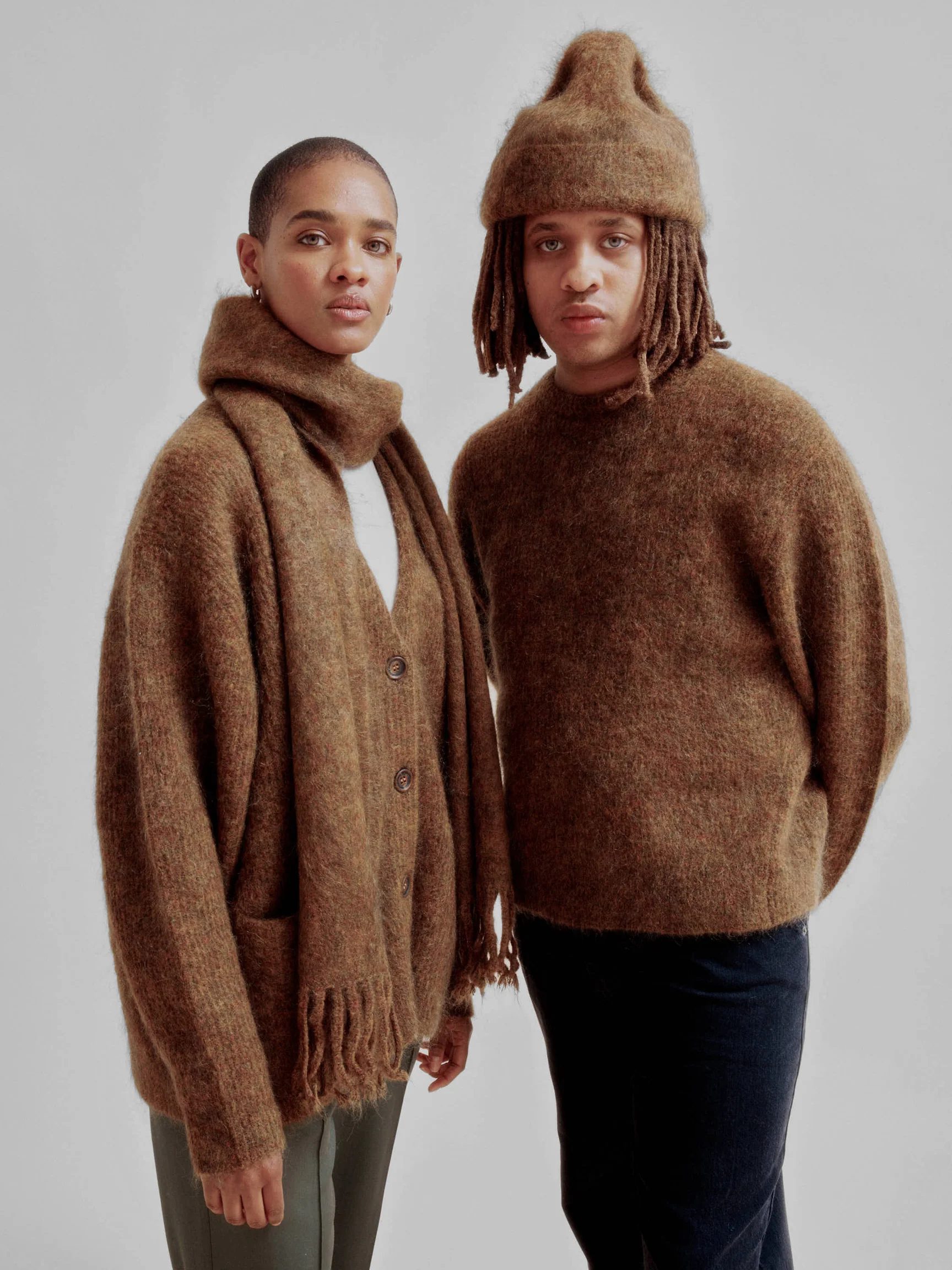 Sayaka Davis, Brushed Mohair Scarf in Spices