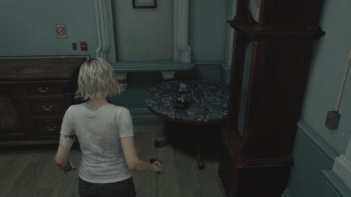 Resident Evil Requiem Mr. Raccoon on a table
