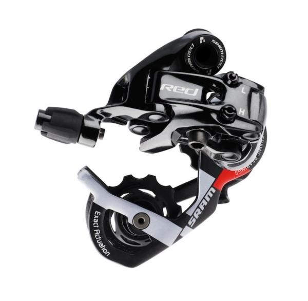 Black RED rear derailleur.