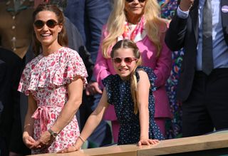 Pippa Middleton and Princess Charlotte at Wimbledon