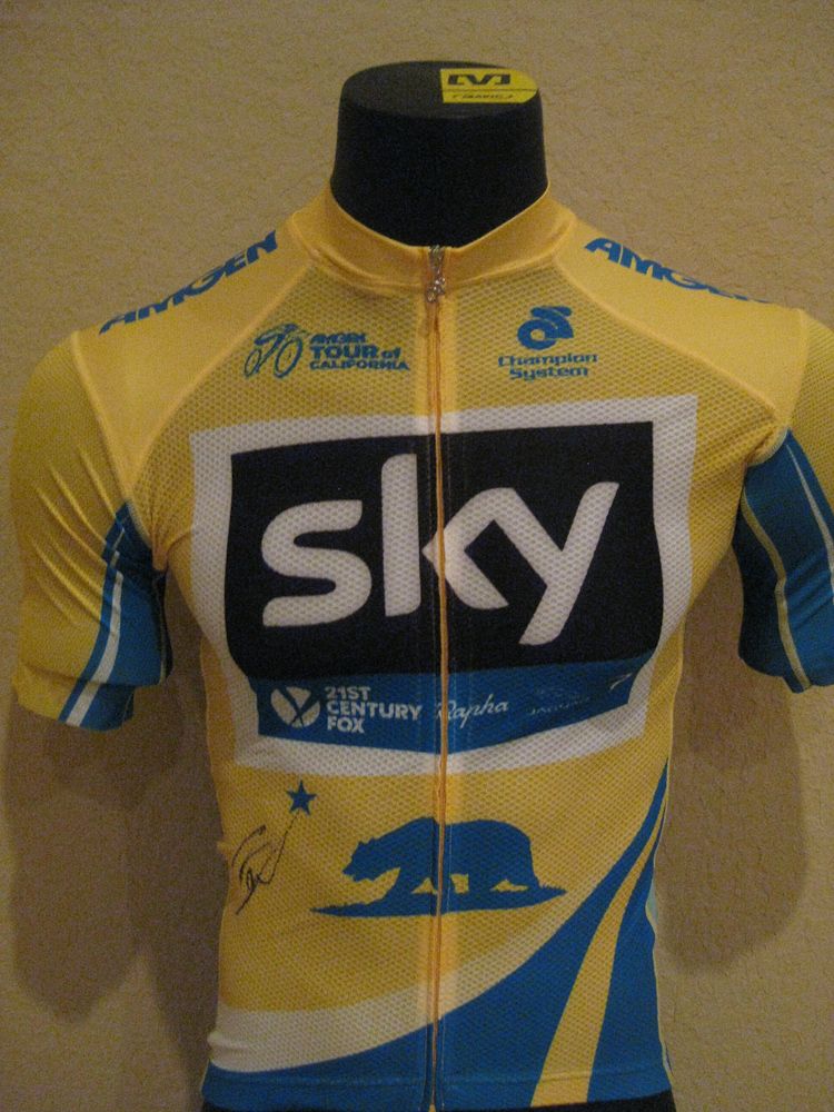 Bradley Wiggins' 2014 Tour of California leader's jersey.
