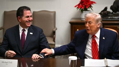 Michael Dell and President Donald Trump
