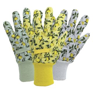 Sicilian lemon cotton grip gloves
