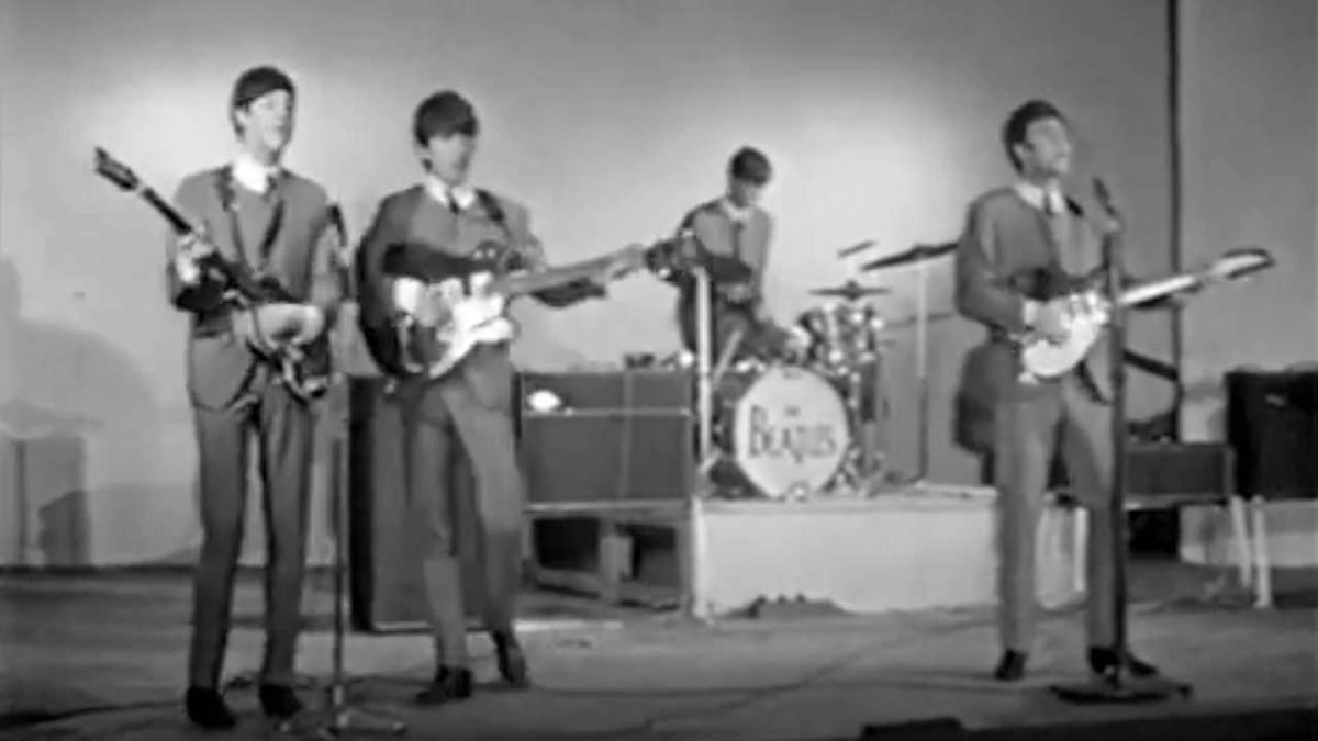 The Beatles onstage in 1963