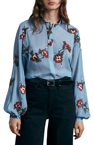 Stevie Embroidered Floral Blouse