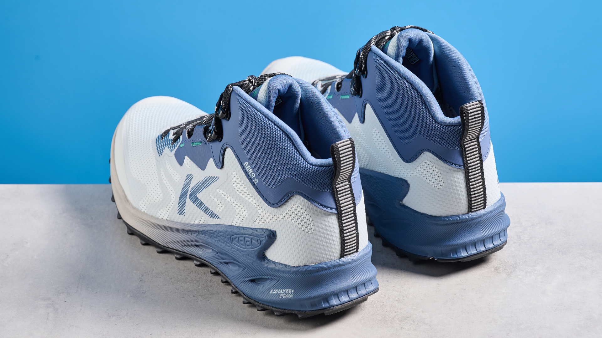 A pair of Keen Zionic NXT Mid Waterproof hiking boots