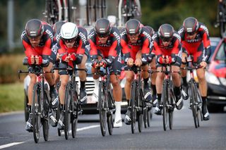 BMC Racing en route to winning the team time trial at Eneco Tour