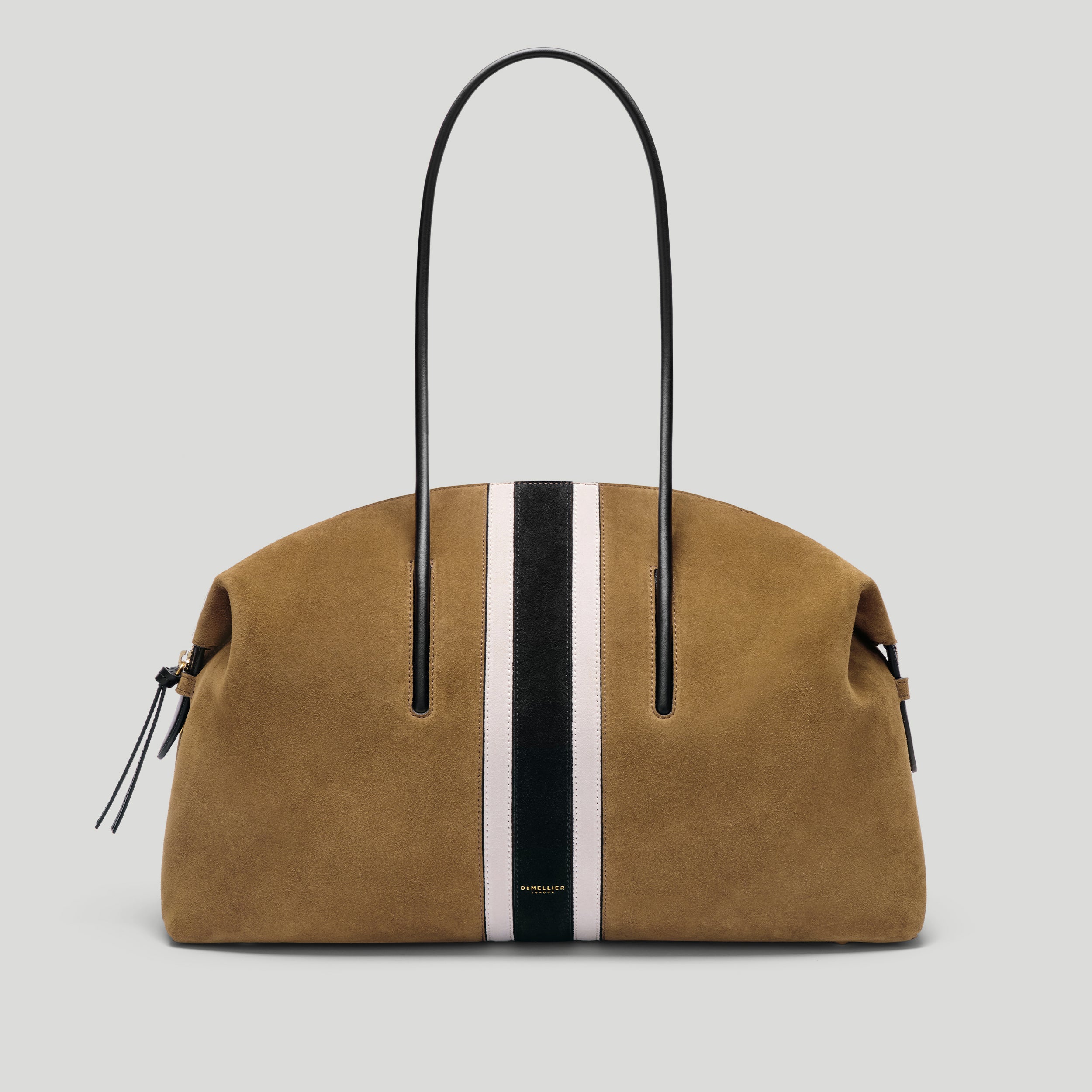 The Stockholm | Tobacco Suede &amp;amp; Black Suede | Demellier