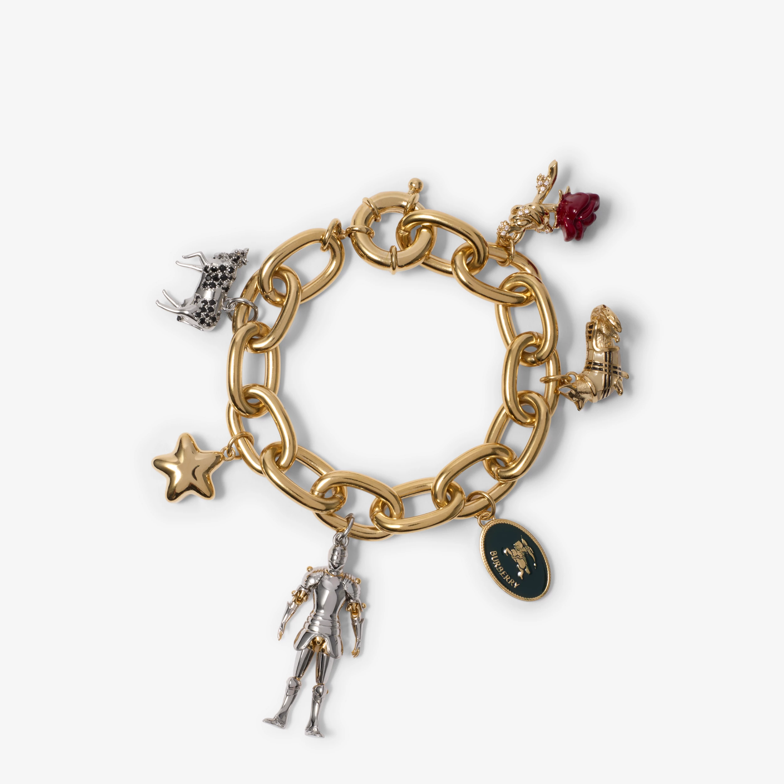 Charm Bracelet in Gold/multicolour - Women | Burberry&amp;reg; Official