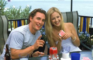 Still from the film how to lose a guy in 10 days. MAtthew mcoonahaey and Kate Hudson laugh together