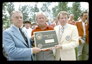 Jack Nicklaus celebrates his 1974 Players Championship victory