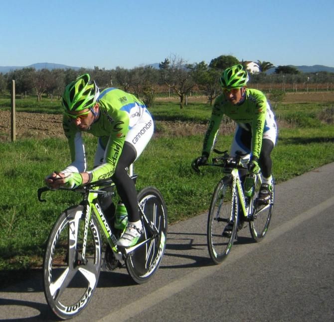 Ivan Basso has been working on his time trial position