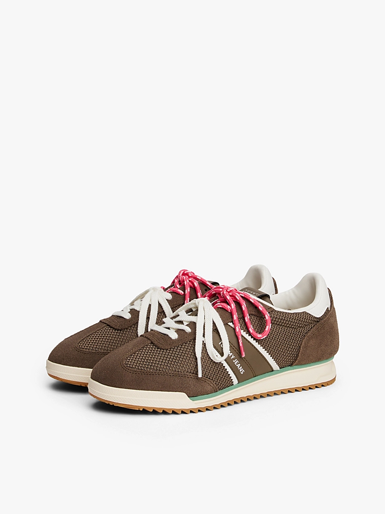 Tommy Hilfiger, Lace-Up Mixed Texture Cleat Trainers