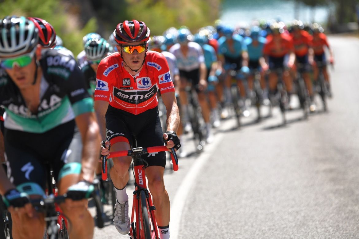 Rohan Dennis (BMC) in the leader's jersey
