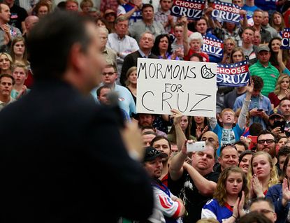 Ted Cruz at a rally in Utah.
