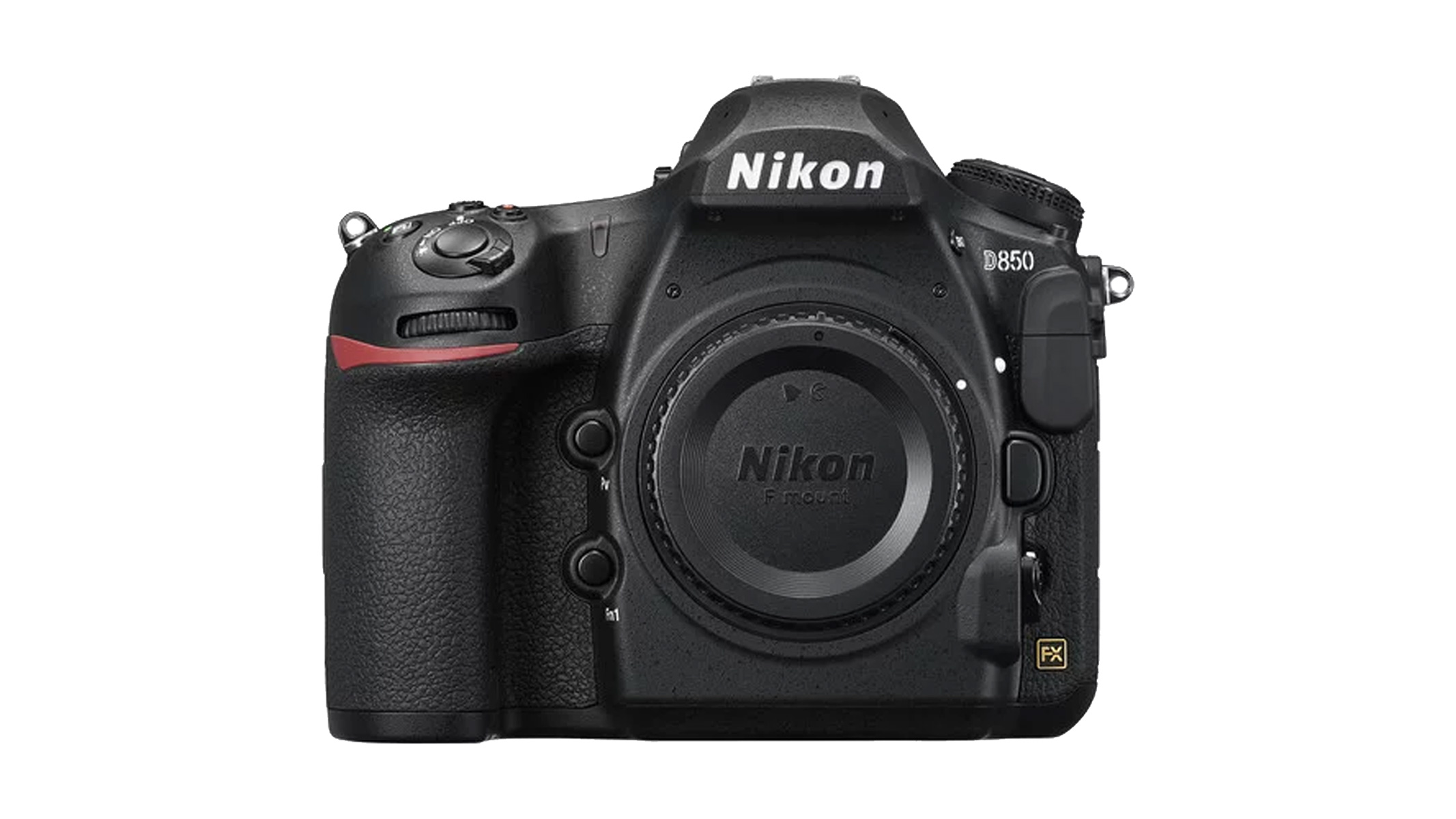 ຮູບພາບຫຼັກຊັບ Nikon D850 ໃນພື້ນຫລັງສີຂາວ