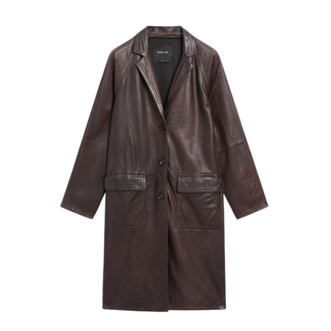 Massimo Dutti, Long Nappa Leather Coat