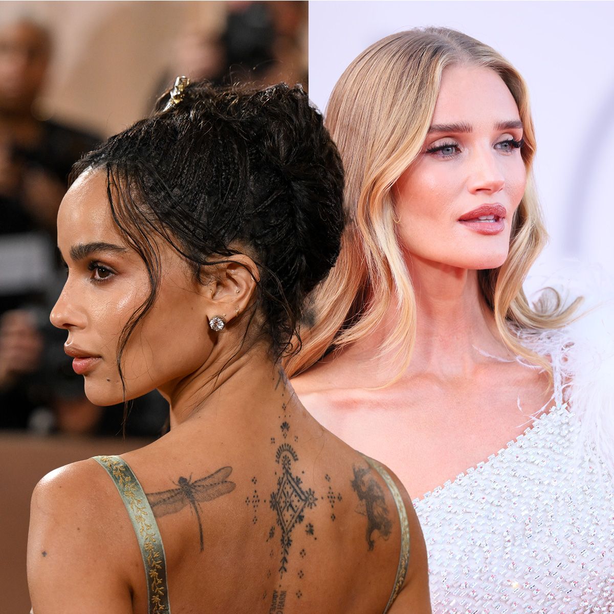 Zo&euml; Kravitz at the 83rd Annual Golden Globes and Rosie Huntington-Whiteley at the 82nd Venice International Film Festival