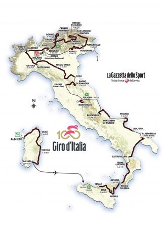 Giro d'Italia 2017 overall map