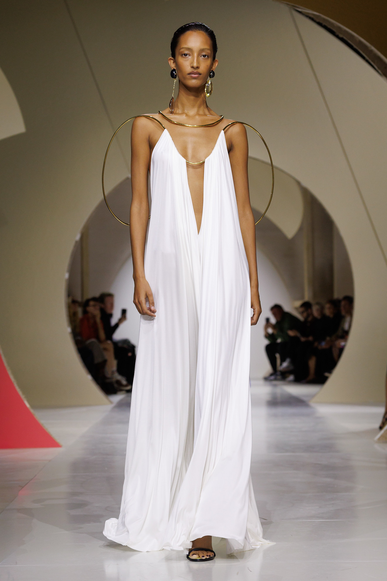a model walks the givenchy runway.
