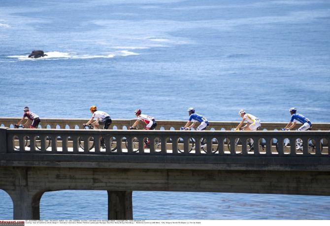 The peloton roll through stunning scenery at the Tour of California