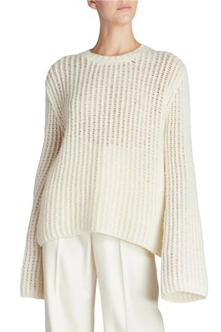 Chloé Crafty Wool-Blend Ladder Knit Sweater