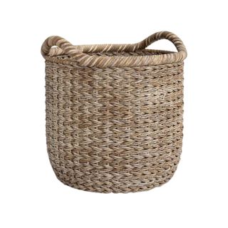 Brown woven Birch Lane™ Seagrass Basket with handles