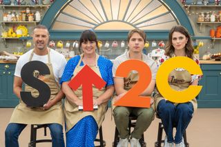 Paddy, Coleen, Joe and Ellie in The Great Celebrity Bake Off