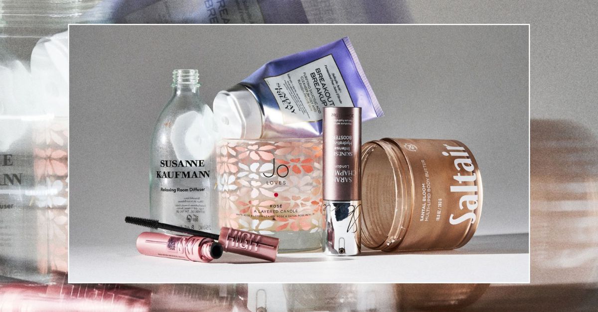 Shannon Lawlor's March beauty emptis including Maybelline Sky High Mascara, Susanne Kaufmann Bath for th Senses, Jo Loves Roses, Sunday Riley Breakout Breakup, Sarah Chapman Hydration Booster and Saltair Santal Bloom Body Cream
