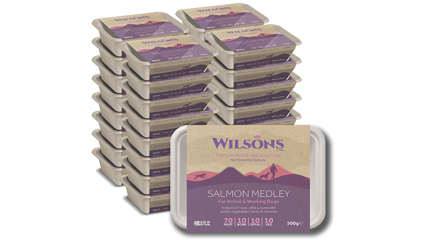 Tubs of Wilsons raw dog food