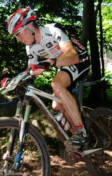 Maxime Marotte (BH-Suntour) climbing on lap three