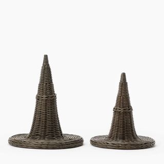 Wicker Witch Hats (Set of 2)