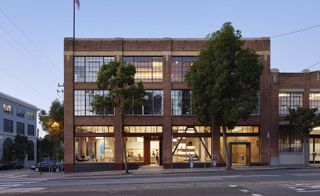 The exterior of Blue Bottle Coffee, San Francisco, USA