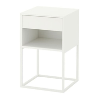 VIKHAMMER Bedside Table, White |was £70.00now £49.00 at IKEA Circular Hub