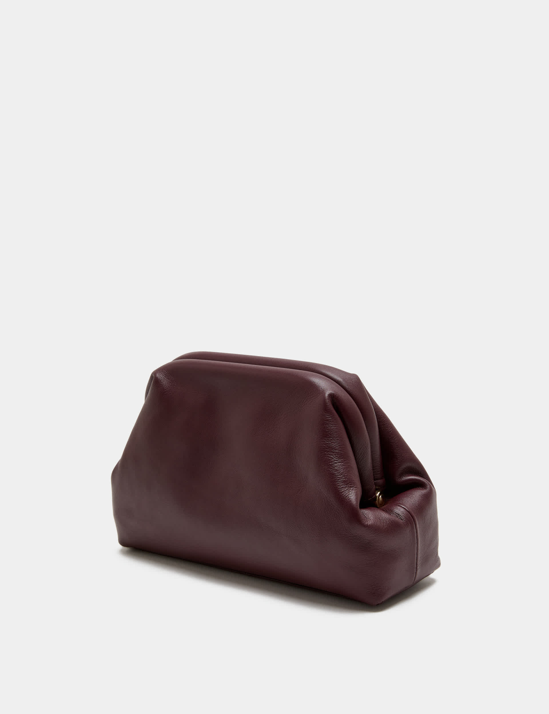 Leather Frame Clutch Bag