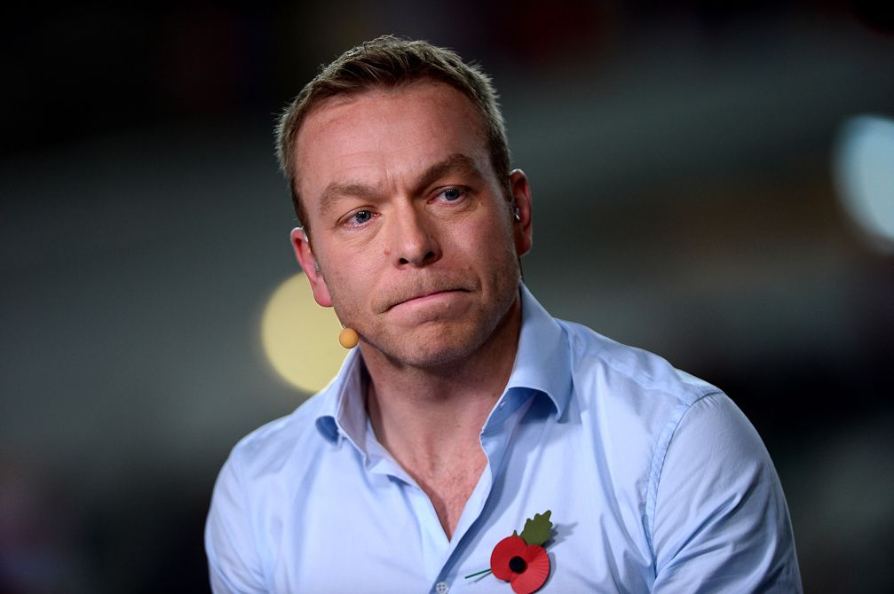Chris Hoy presenting for the BBC during the TISSOT UCI Track Cycling World Cup at National Cycling Centre