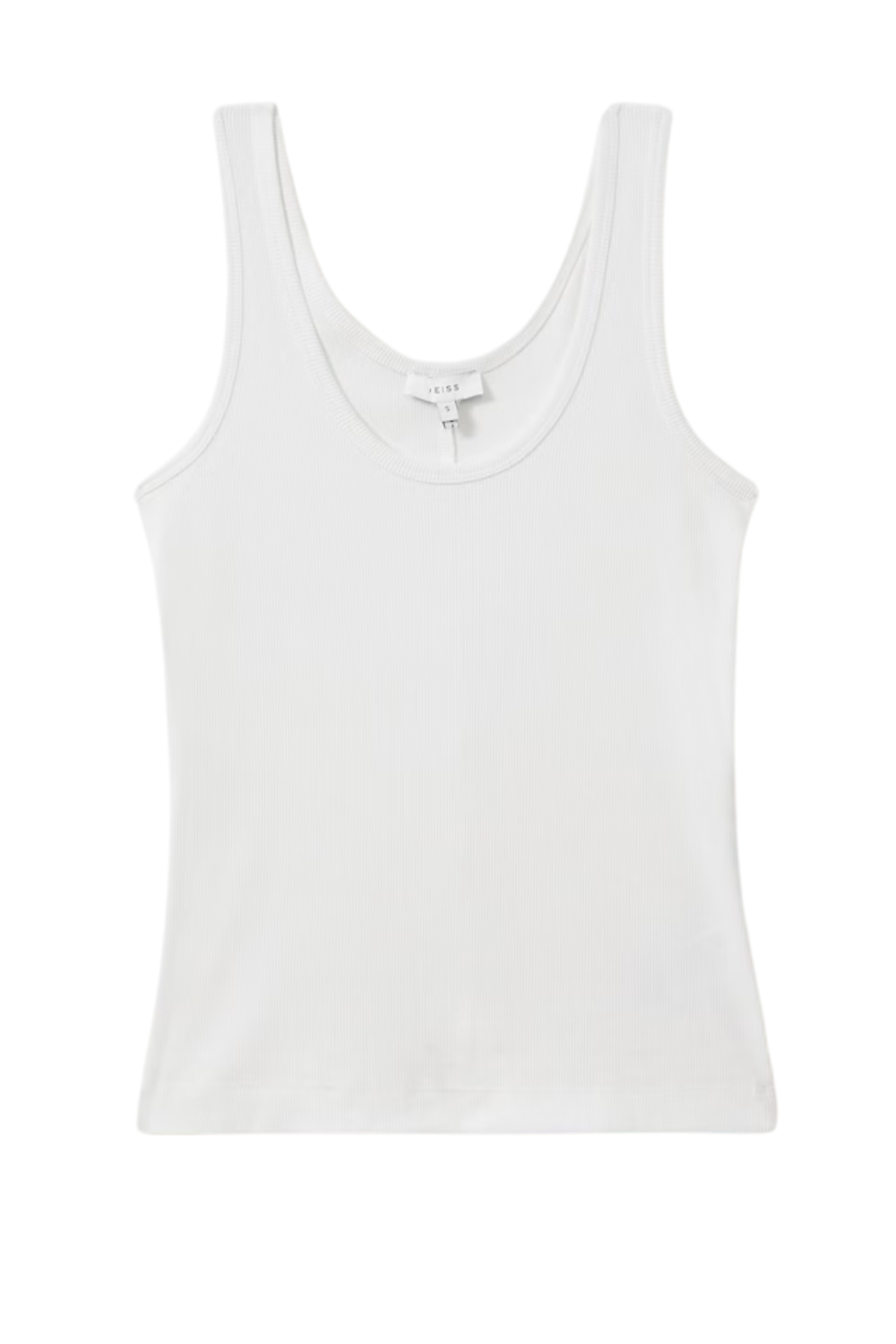 Scoop Neck Jersey Vest Top in White