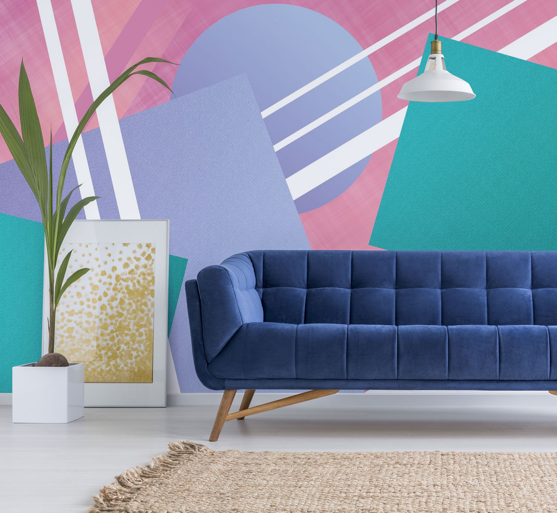 Geometric walls 14 ideas with a cool, retro feel Real Homes