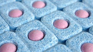 What is the dishwasher tablet in shower hack?