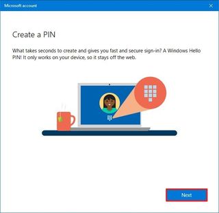 Create a PIN on Windows 10