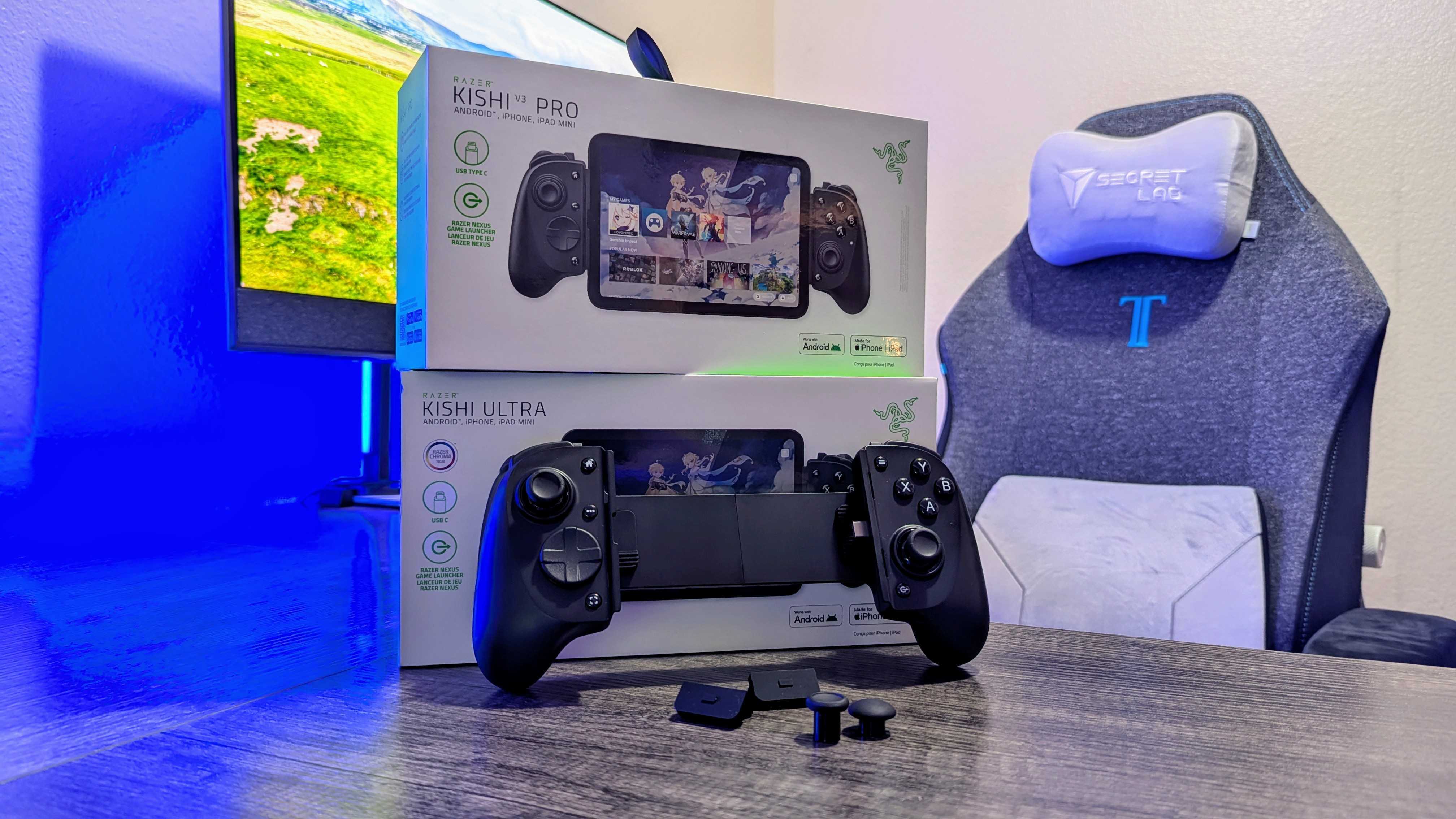 Image of the Razer Kishi V3 Pro mobile gaming controller.