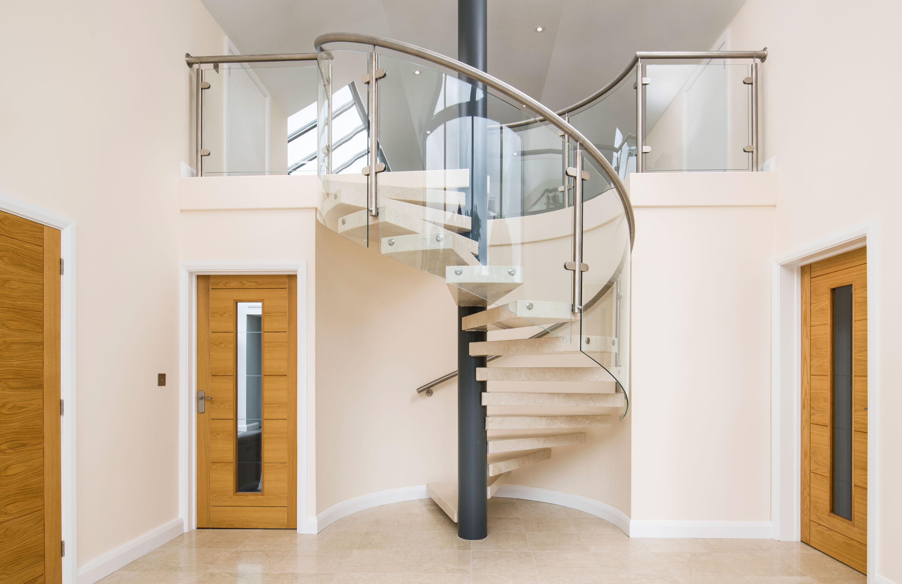 Spiral, curved and cantilevered staircases can create a real centrepiece in the home