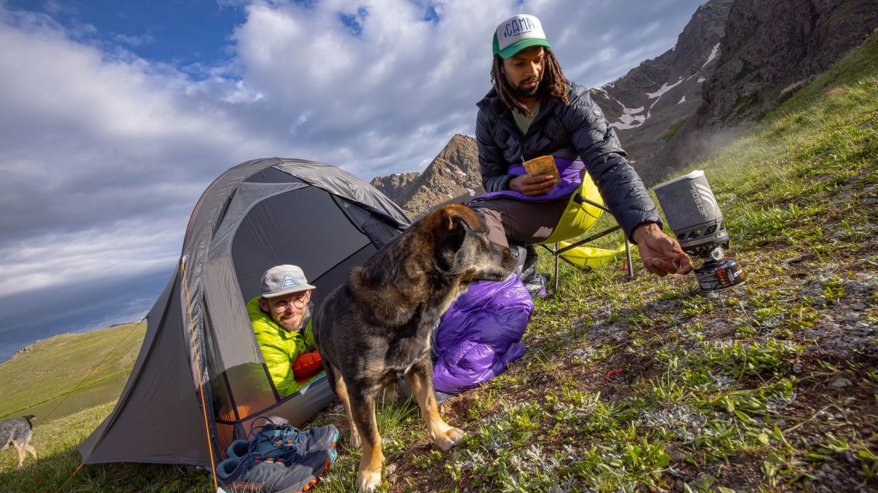 Big Agnes tent in use