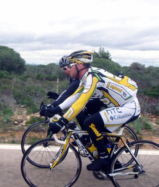 Mark Cavendish rides with Erik Zabel