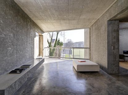 Gus Wüstemann Architects designs a concrete housing block in a Zurich suburb for rental.