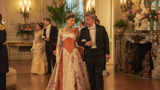 Carrie Coon and Nathan Lane in The Gilded Age